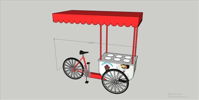 small ice cream cart freezer design