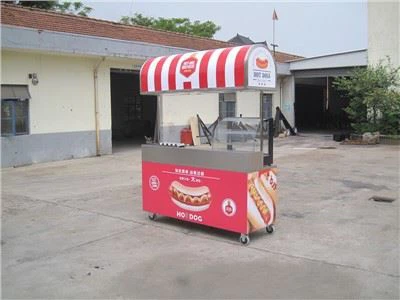 Carrinho de empurrão de cachorro-quente
